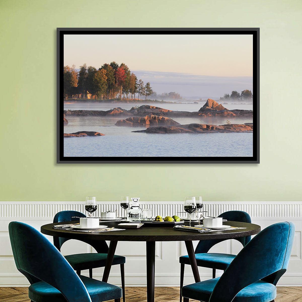 Lake Vanern Misty Shoreline Wall Art