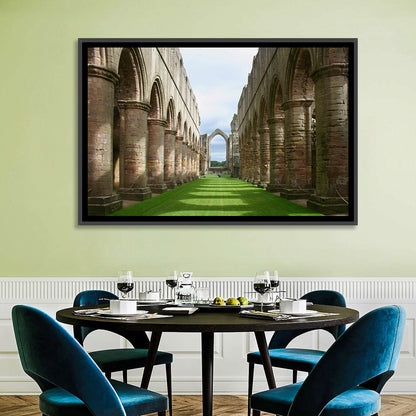 Fountains Abbey Ruins Grassy Nave View Wall Art