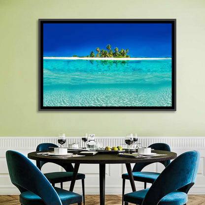 Tranquil Split-level Tropical Island Seascape Wall Art