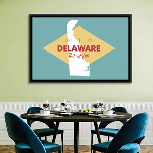 Delaware State Map Wall Art