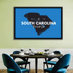 South Carolina State Map Wall Art