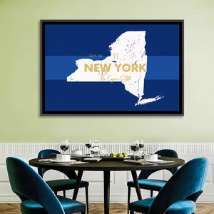 New York State Map Wall Art