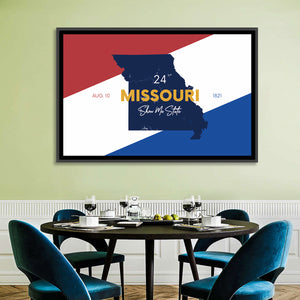 Missouri State Map Wall Art