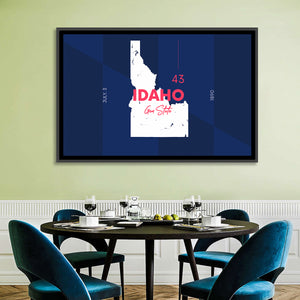 Idaho State Map Wall Art