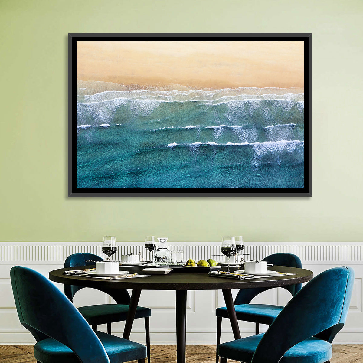 Calm Beachscape Aerial Wall Art