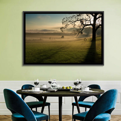 Tire Swing in Morning Mist Wall Art