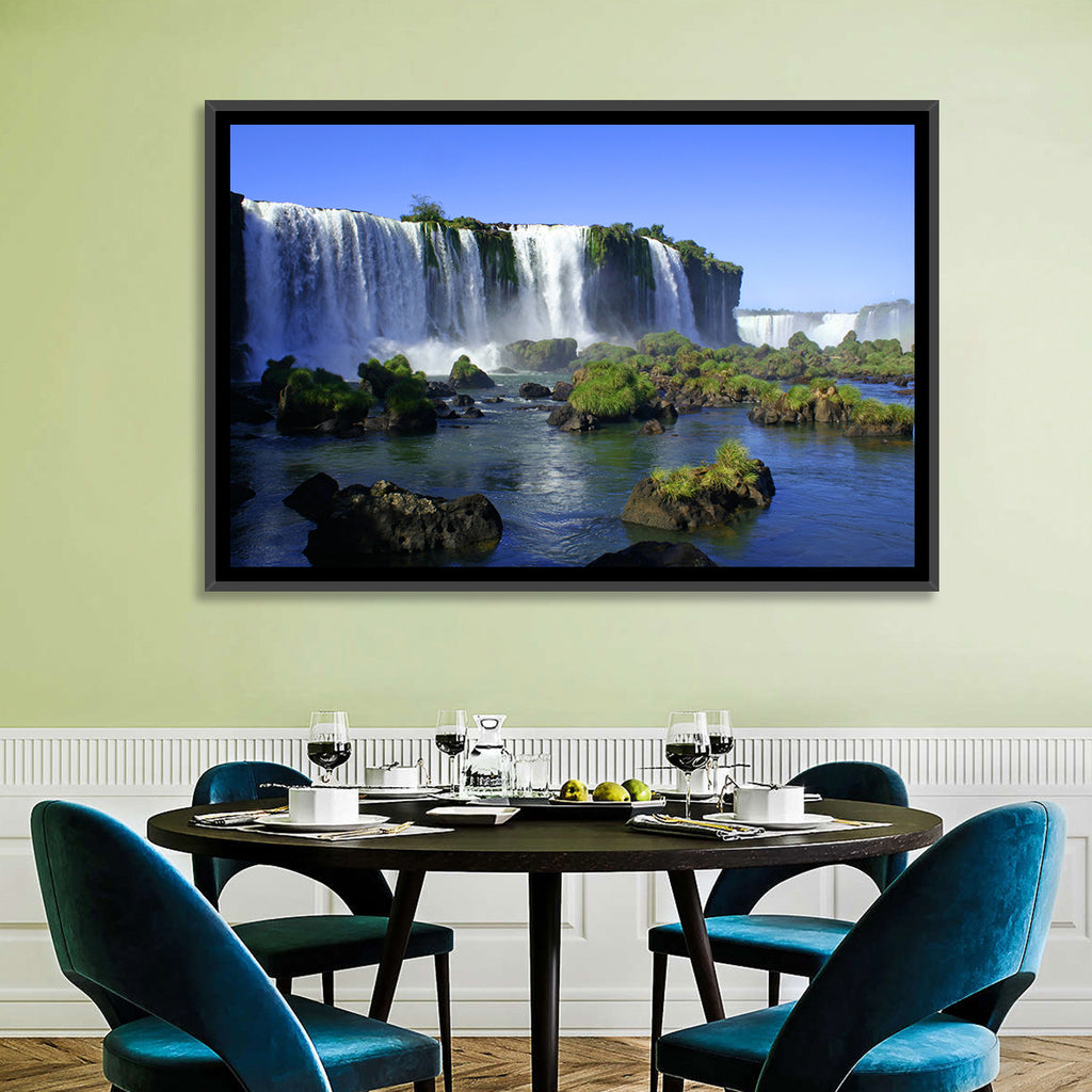 Iguazu Falls Mossy Rocks Wall Art