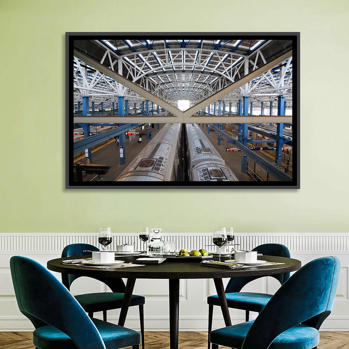 Stillwell Avenue Station Platform Perspective Wall Art in a room, landscape