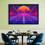 Dusk Highway Cityscape Wall Art