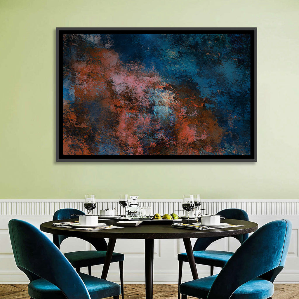 Blue to Rust Color Field Wall Art