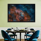 Blue to Rust Color Field Wall Art