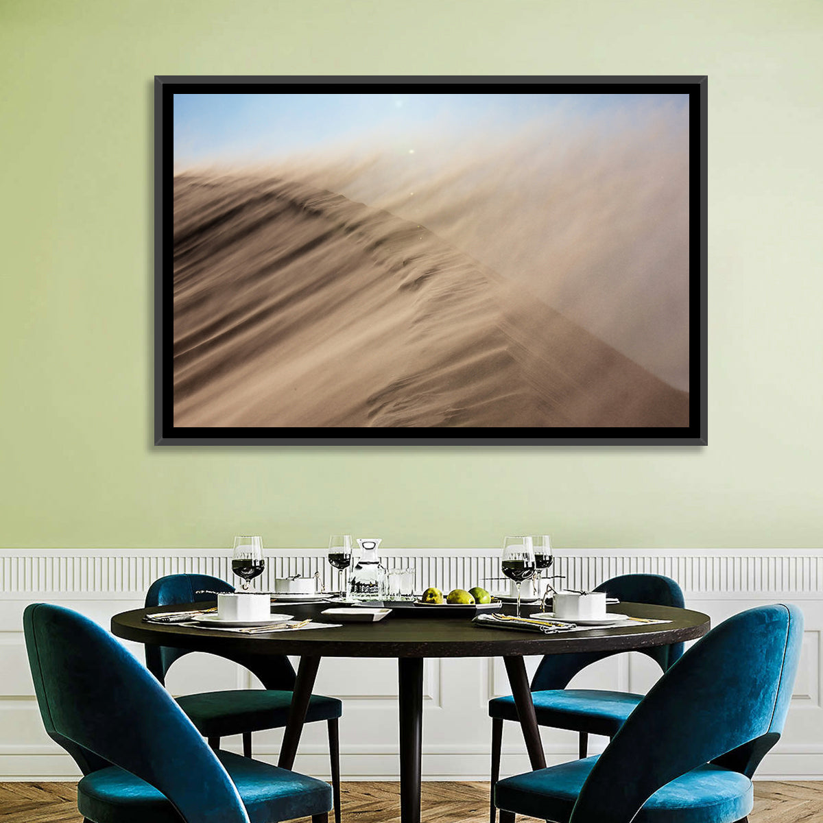 Sandstorm Over Dune Wall Art in a room, landscape