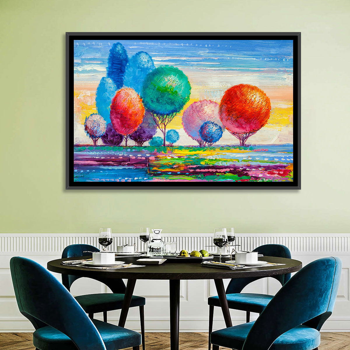 Autumn Trees at Sunset Wall Art
