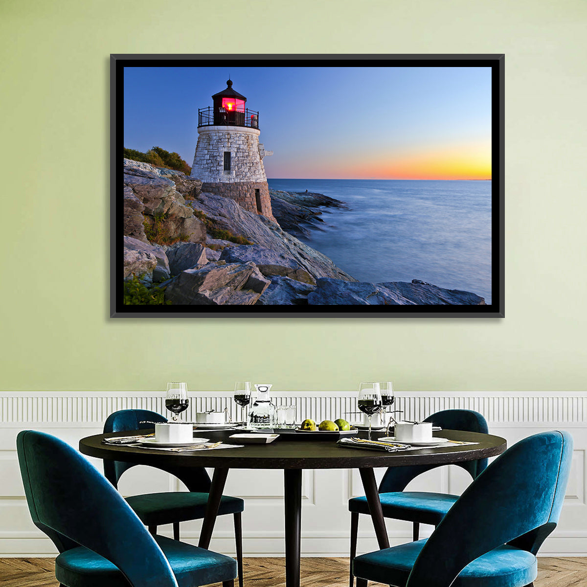 Castle Hill Lighthouse at Dusk Wall Art