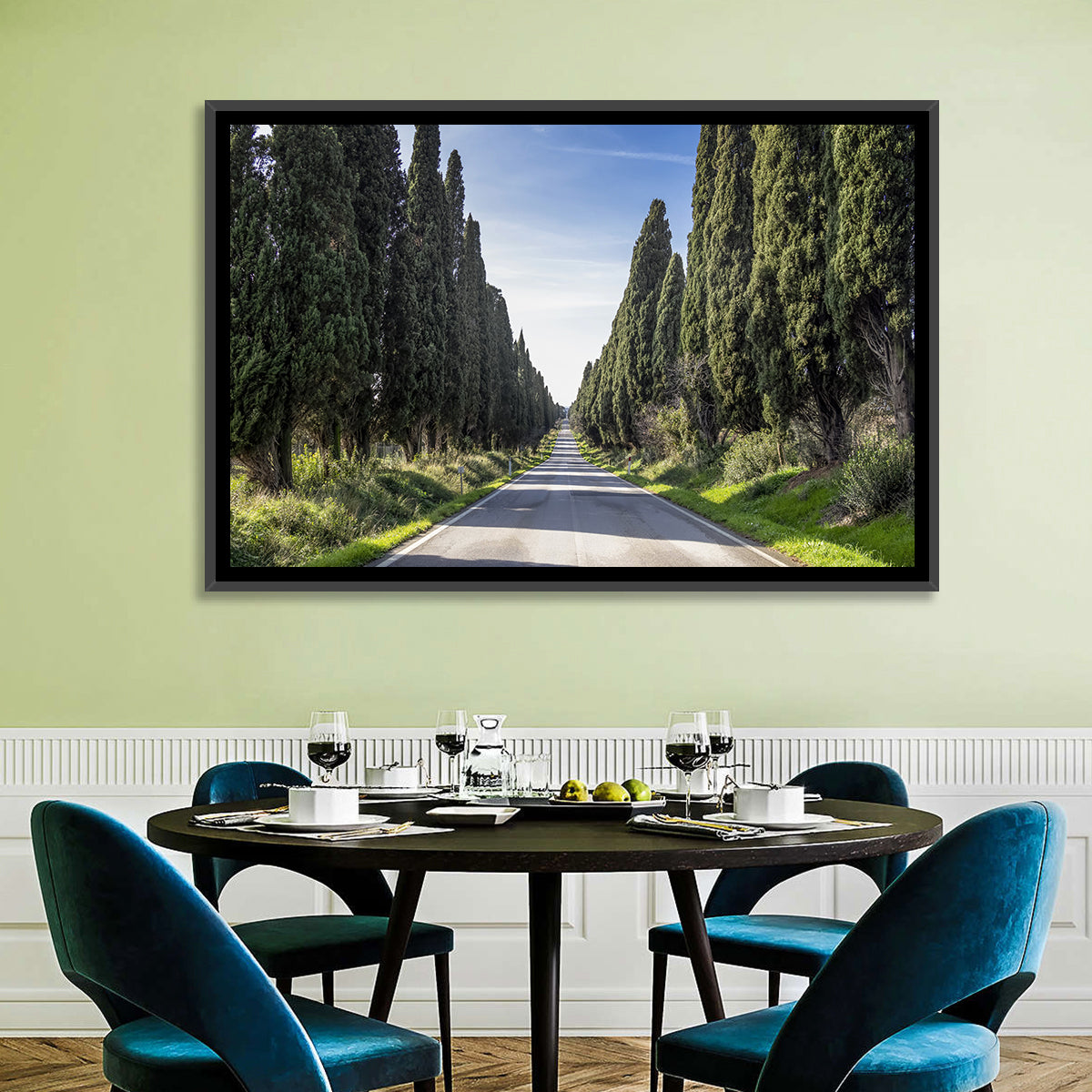 Cypress Trees Avenue Wall Art