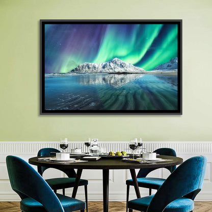 Aurora Over Skagsanden Beach Wall Art