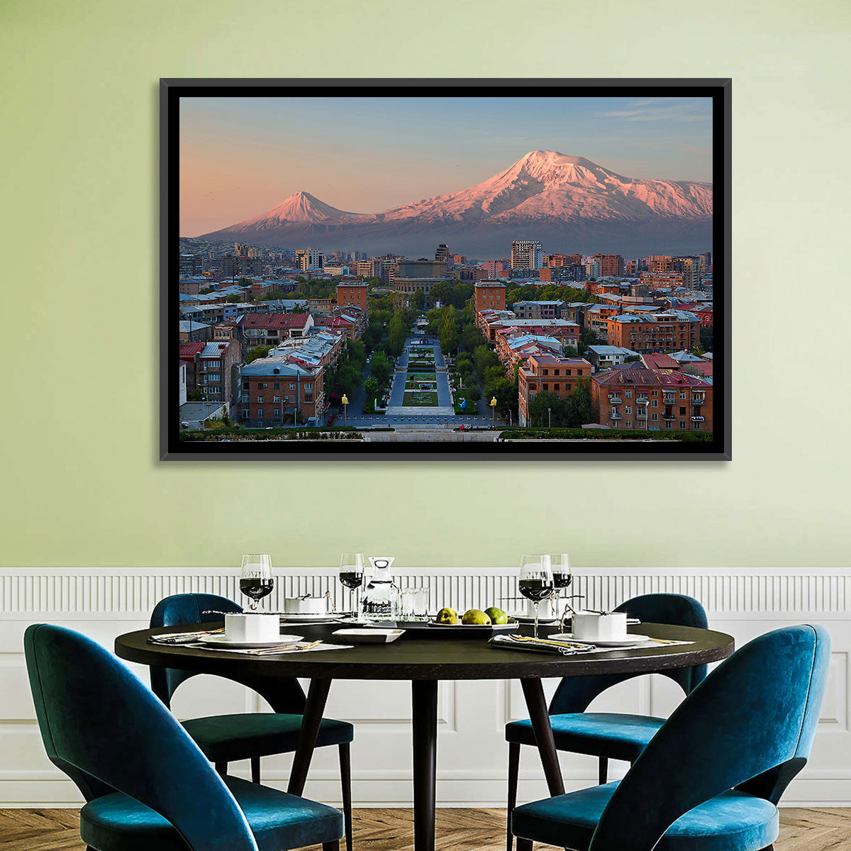 Sunset Over Mount Ararat from Yerevan Wall Art