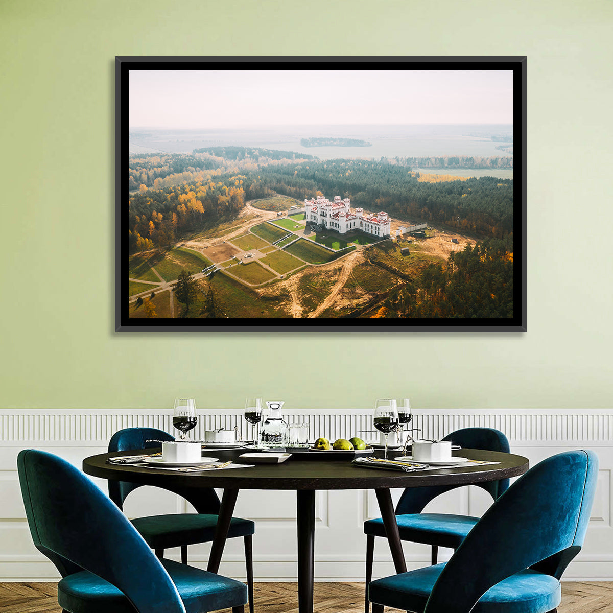 Kosava Castle Aerial View Wall Art