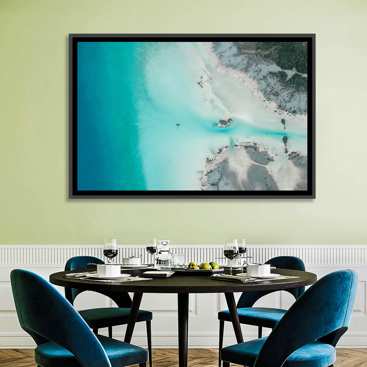 Bacalar Lagoon Aerial Wall Art