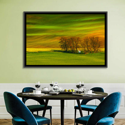 Moravian Wheat Fields with Chapel Wall Art