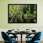 Bald Cypress and Great Blue Heron Wall Art