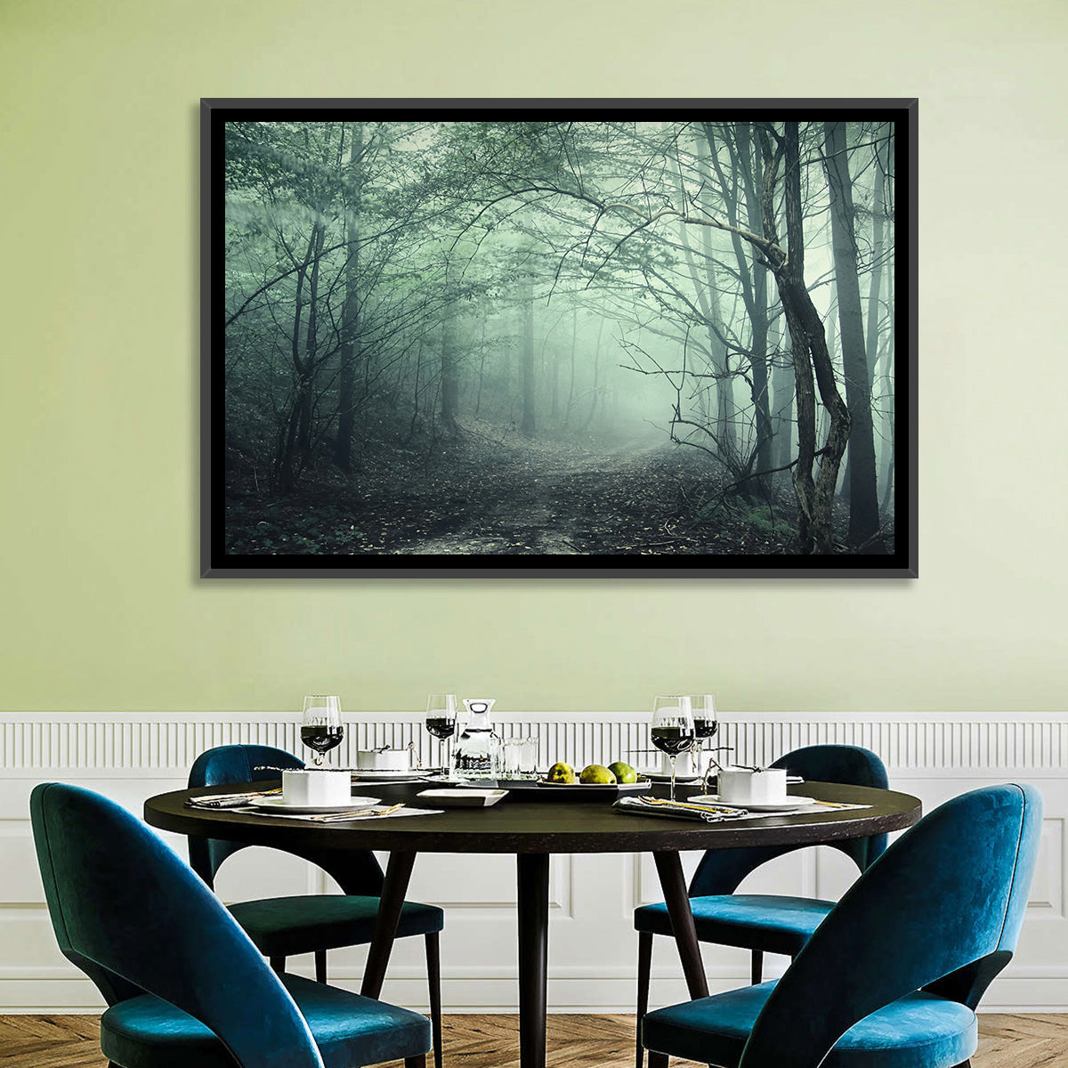Misty Forest Path Wall Art