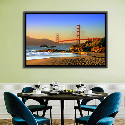 Golden Hour at the Golden Gate Bridge Wall Art