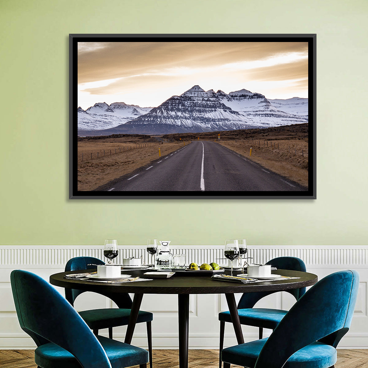 East Fjords Road at Dusk Wall Art