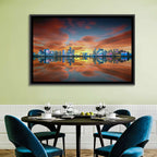 Hangzhou Golden Sphere Skyline at Dusk Wall Art
