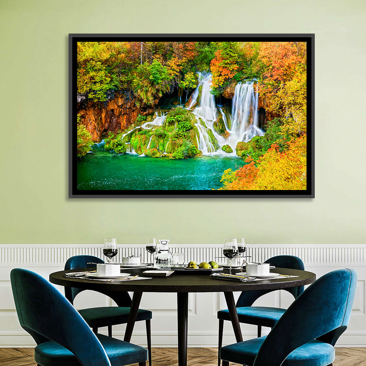 Plitvička Jezera Autumn Falls Wall Art
