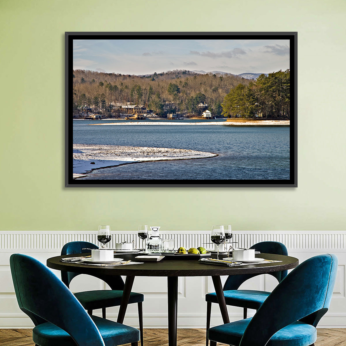 Lake Burton Winter Shoreline Wall Art