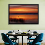 Lake Champlain Sunrise with Heron Wall Art
