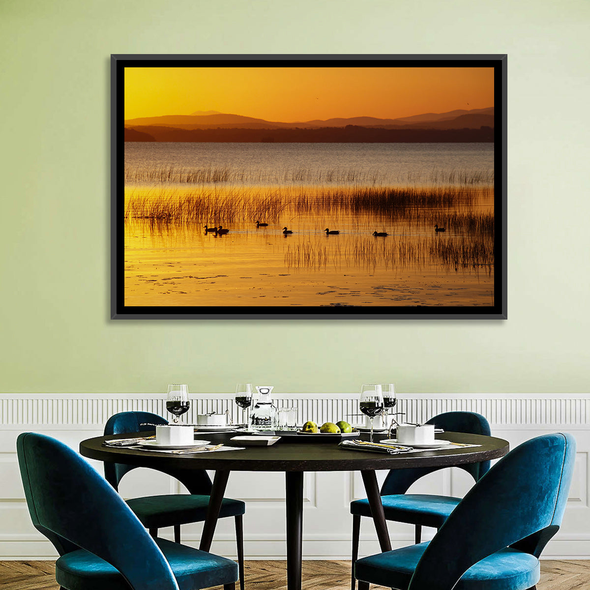 Lake Champlain Golden Sunrise Wall Art