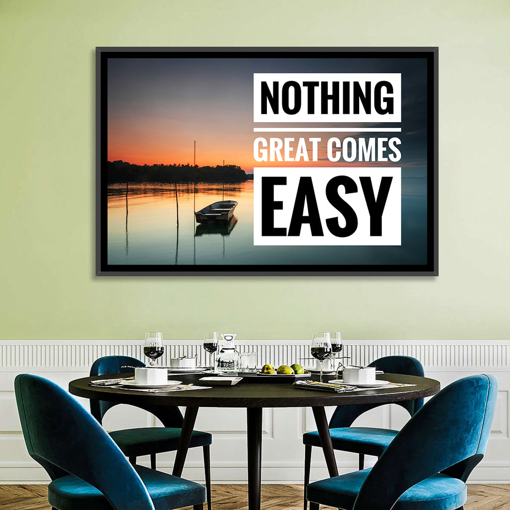 Nothing Great Comes Easy, Boat at Sunrise Wall Art