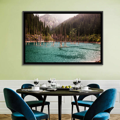 Kaindy Lake Submerged Spruces Wall Art