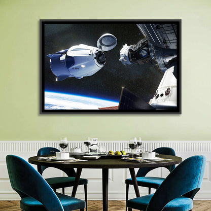 Crew Dragon Docking to ISS Wall Art