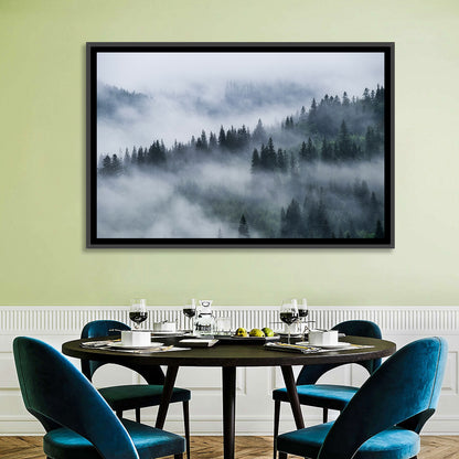 Misty Mountain Pine Forest Wall Art
