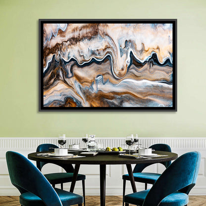 Marbled Gold Swirl Wall Art