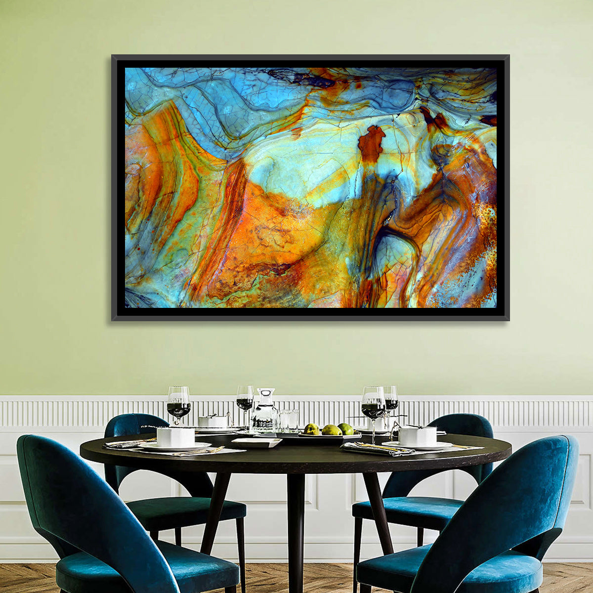 Agate-inspired Rock Pattern Wall Art