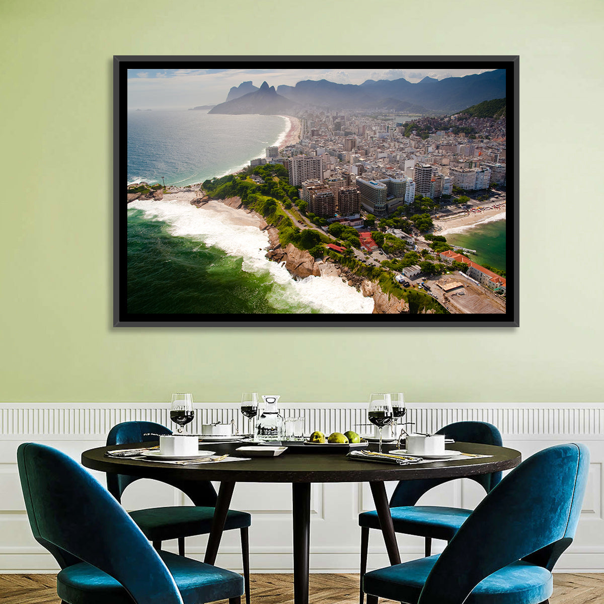Ipanema Coast Aerial View Wall Art
