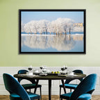 Winter Lake Reflection Wall Art