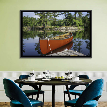 Orange Canoe on Ontario Lake Wall Art