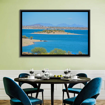 Lake Pleasant Shoreline with Boat Wall Art