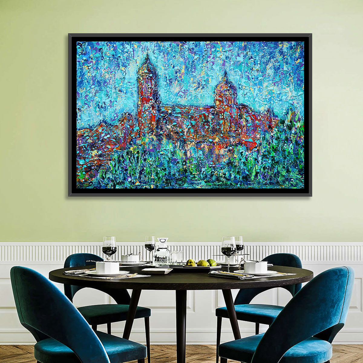 Salamanca Dual Domes Reflection Wall Art in a room, landscape