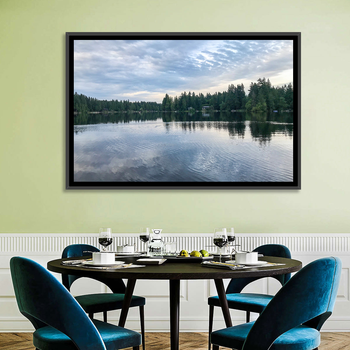 Beaver Lake Park Sunrise Reflection Wall Art