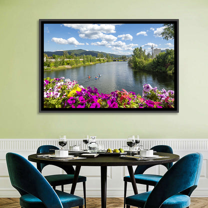 Sand Creek River with Petunias Wall Art