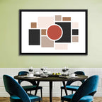 Terracotta Geometric Circle Composition Wall Art