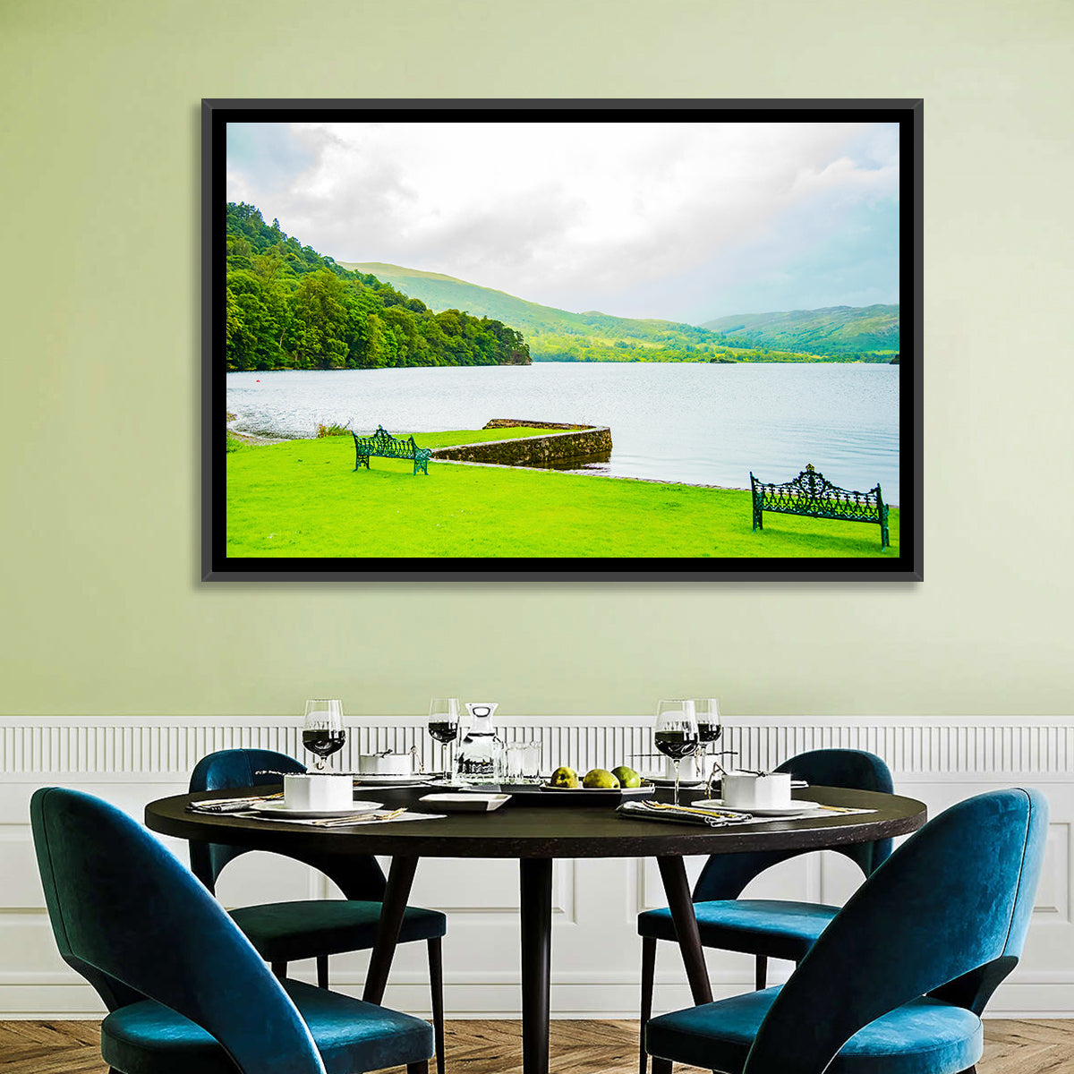Ullswater Lakeside Benches Wall Art