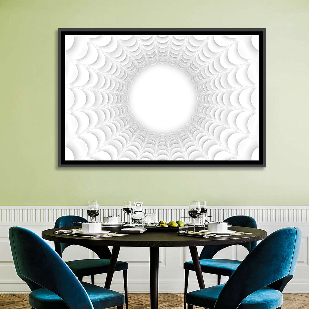White Bubble Sphere Tunnel Wall Art