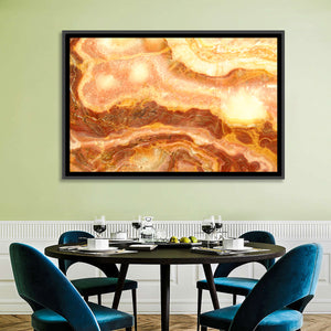 Glowing Gold Abstract Wall Art